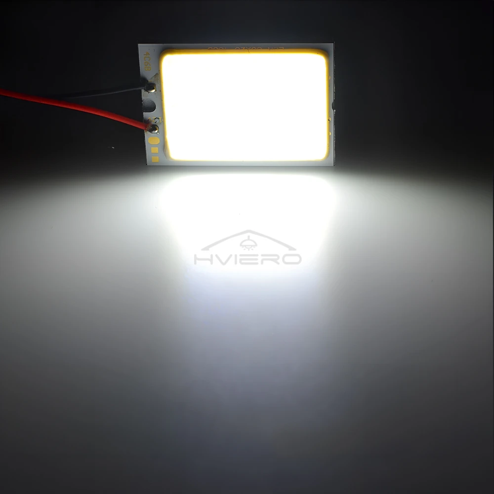 자동차 LED 클리어런스 라이센스 패널 램프, 자동차 인테리어 독서 전구, 트렁크 페스툰 라이트, 2X 화이트 T10 W5W Cob 16SMD 24SMD 36SMD 48SMD 썸네일 3