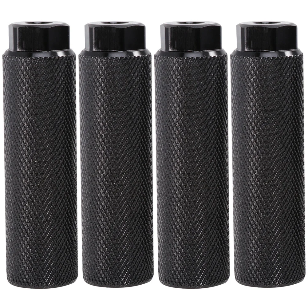 

4pcs Bike Rear Pegs Aluminum Alloy Anti-Skid Cycling Foot Pegs For Bicycle Rear Axle Sturdy Cylinder Peg Portable Bike