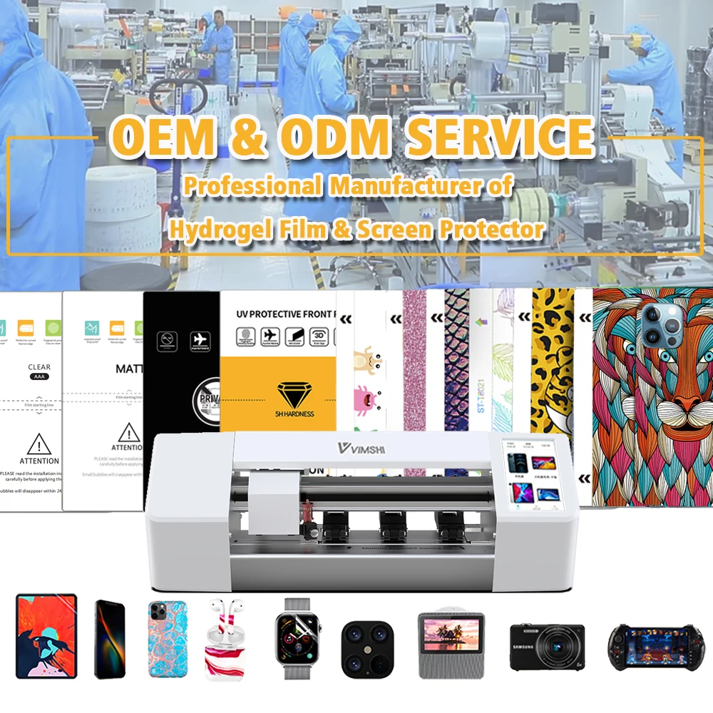 

Vimshi Factory OEM Make Mobile Phone TPU Back Skin Protective 3M Film Cutter Screen Protector Cutting Machine for Hydrogel Film
