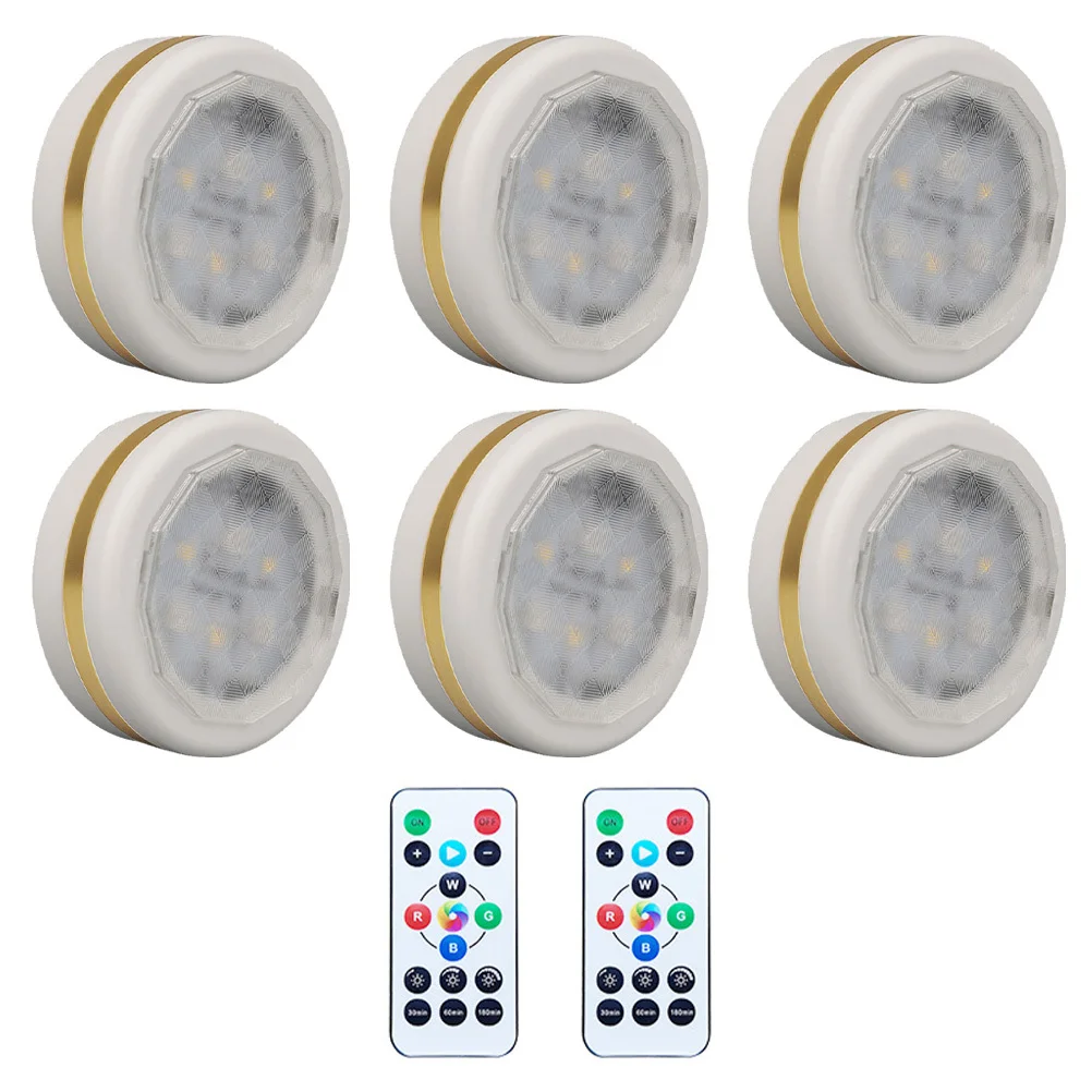 

Remote-Controlled Rgb Night Lights Cabinet Decorative Lamps LED Energy Saving Durable Practical Use No Punching Required