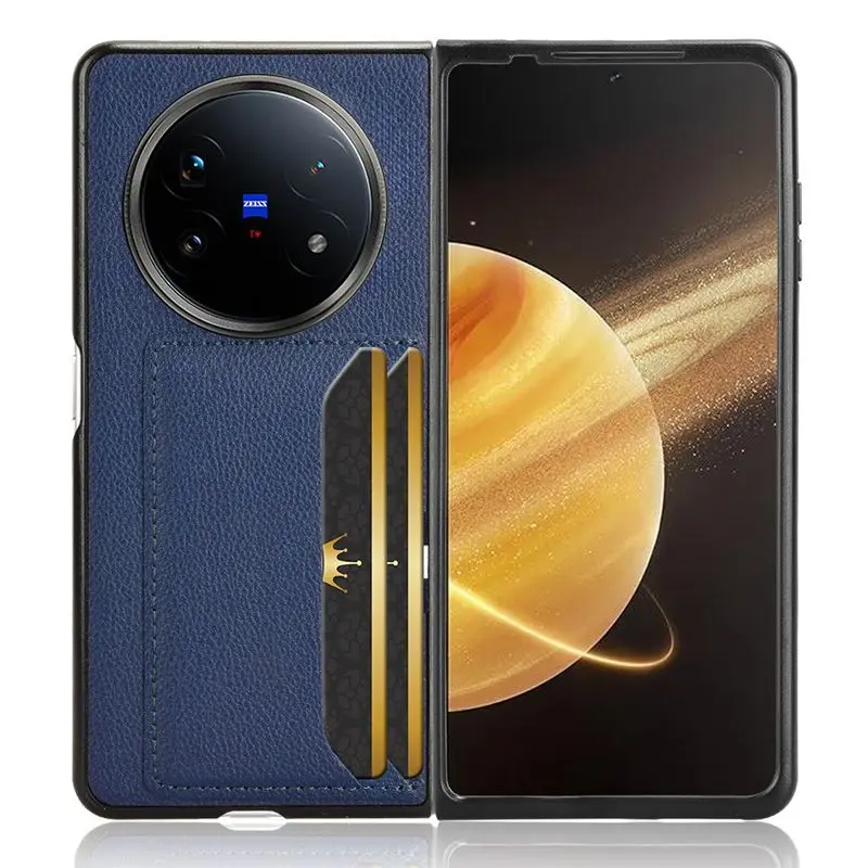 

For VIVO X Fold 5 5G Case Luxury Wallet Litchi Leather Case foldable Shockproof Shell For VIVO X Fold 5 5G Casing Funda Capa