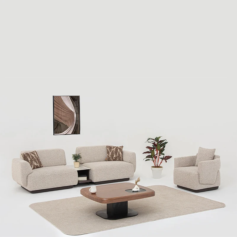 غرفة المعيشة الحديثة طقم أريكة النسيج الداخلية أريكة شقة مول فندق #2