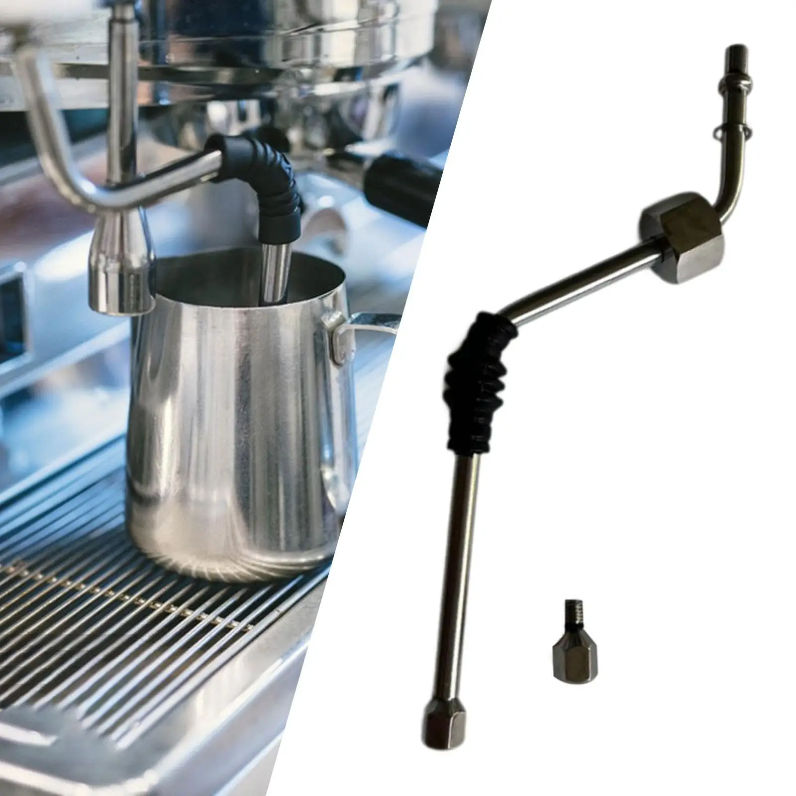 Steam Wand Steam Pipe Head Nozzle Metal Practical Replacement Easy to Use Cafe