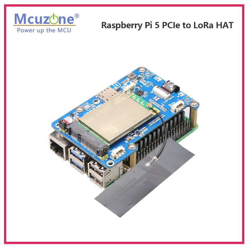 MPULoRa, Raspberry Pi 5 PCIE para LoRa HAT, pode ser usado para expandir 1-3 módulos 4G