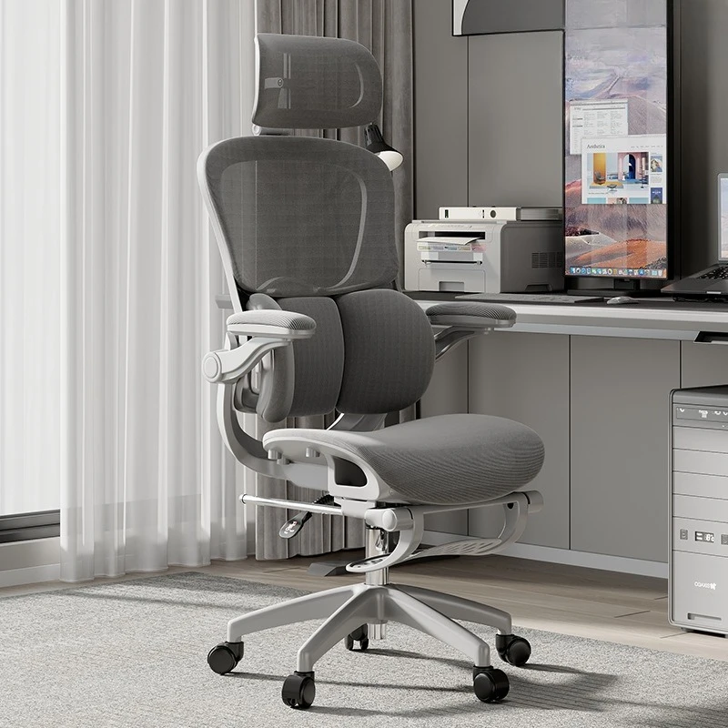 

Rolling Chair Ergonomic Office Desk Chair With Lumbar Support Swivel Home Office Computer Room Comfortable Armrest Furniture