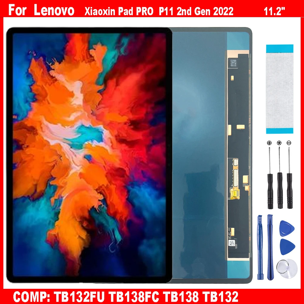 

ЖК-дисплей для Lenovo Xiaoxin Pad Pro P11 2-го поколения 11,2 дюйма 2022 TB132FU TB138FC TB138 TB132, дигитайзер, сенсорный экран в сборе