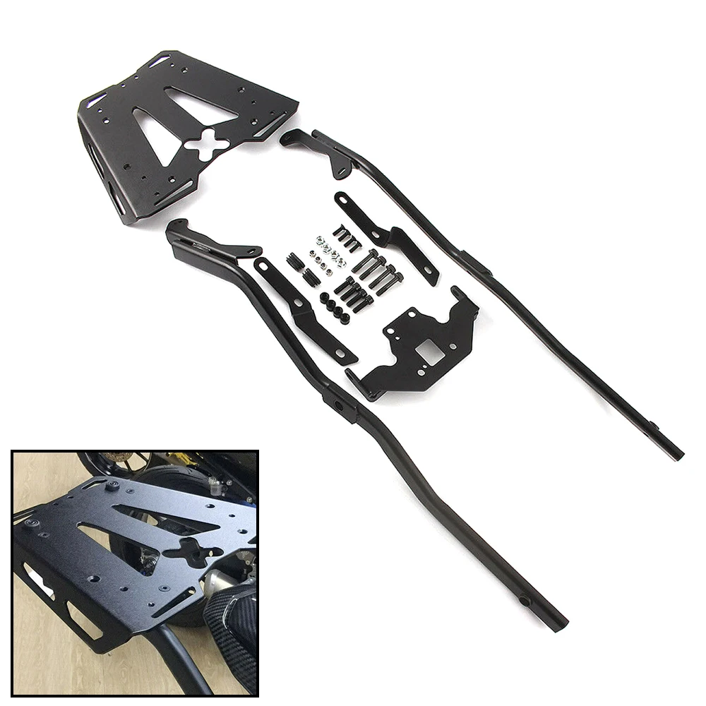

Intelligent Library Black Motorcycle Luggage Support Rack Backrest Rear Carrier Bracket Fit For Kawasaki Z900 2017-18