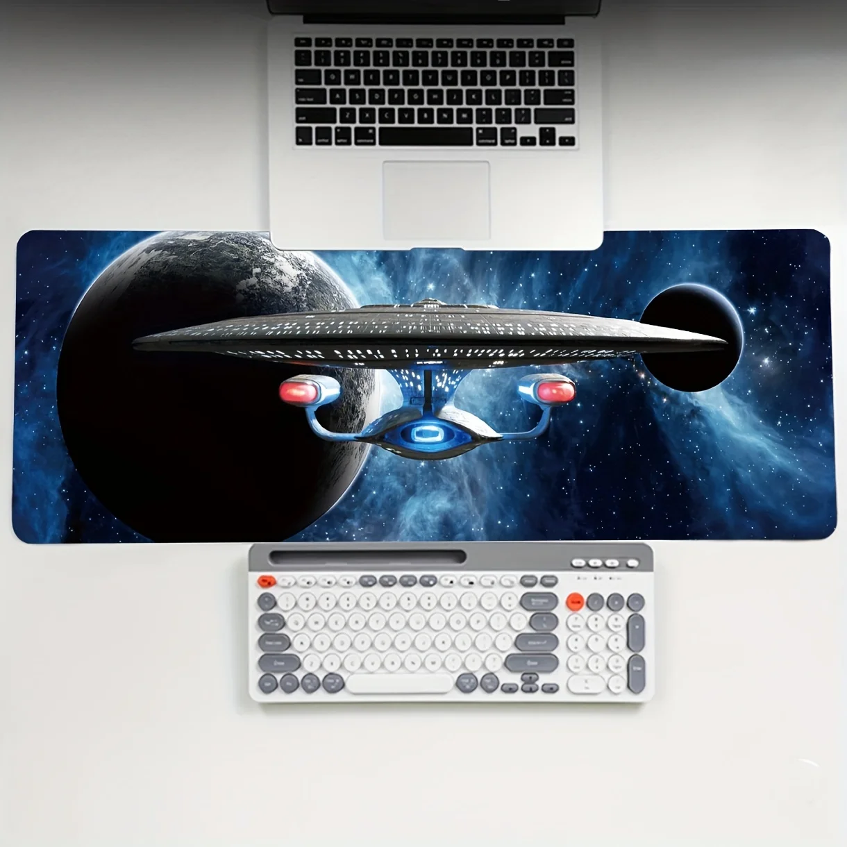 Extended Computer Mouse Pad Suitable for Wireless Mouse And Keyboard Space Shuttle XXL Large Mouse Pad Measuring 89.92X39.88 cm