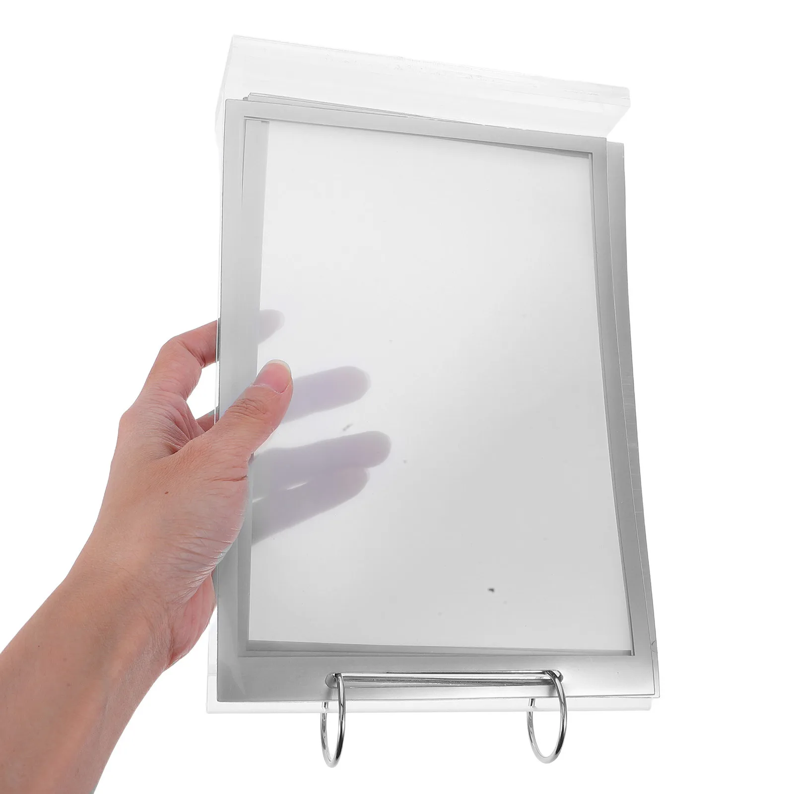 Flip Acrylic Sign Holder A5 Tabletop Menu Display Stand For Restaurant Desk Counter Card Display Rack Desktop Advertisement