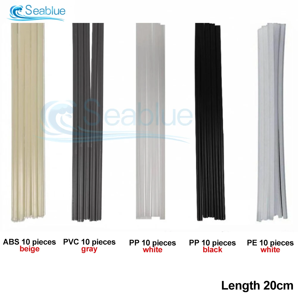 50Pcs Plastic Welding Rods Set 20cm PP/PE/PVC/ABS Flat Double Stranded Automotive Polypropylene Welding Sticks Car Bumper Repair