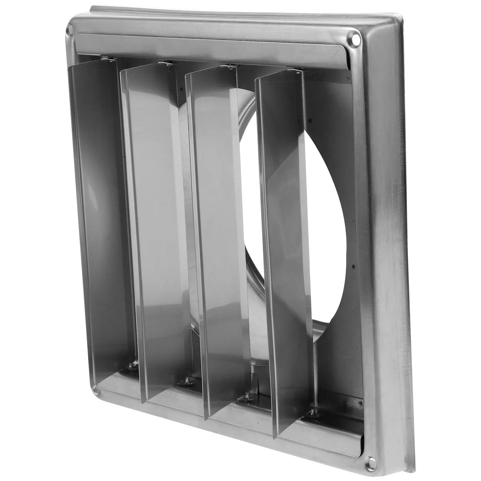 Stainless Steel Dryer Vent Cover Outdoor Louvered Exhaust Hood for Bathroom Kitchen Rustproof Rain Guard