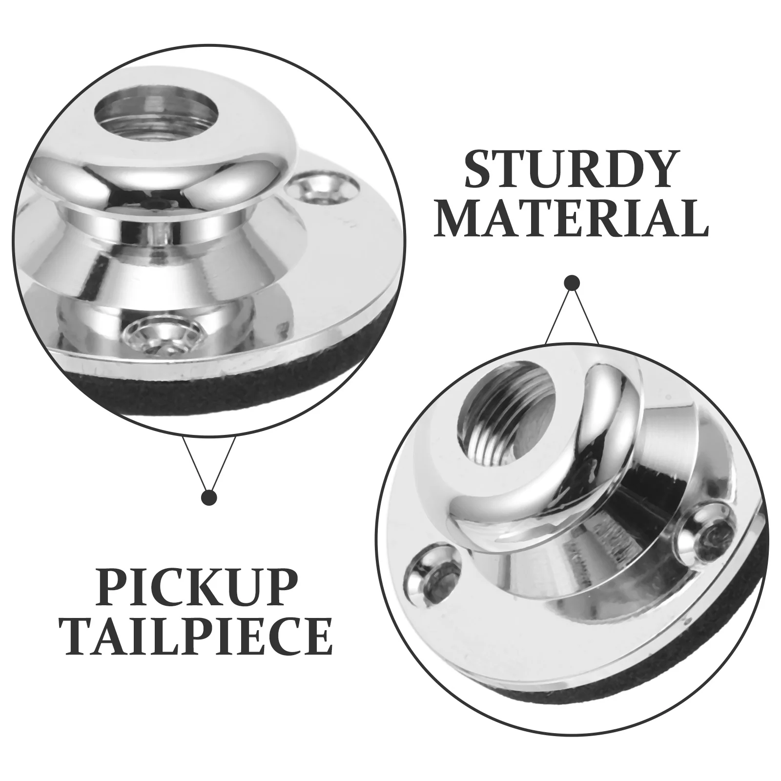 1 مجموعة الغيتار لاقط الذيل دبوس الفضة ثلاثة حفرة تصميم سهلة التركيب تعديل الكهربائية الصوتية باس لاقط قاعدة لوحة #4