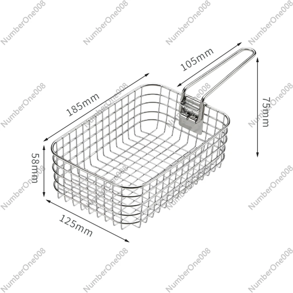 Camping Bento Lunch Box Frying Basket with Foldable Handle Cooking Tableware for Travel Hiking