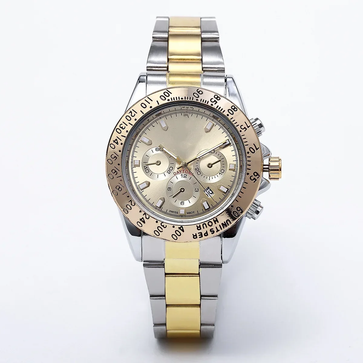 럭셔리 남성용 43mm 쿼츠 크로노그래프 비즈니스 시계 남성용 VK 시리즈 63 스포츠 사파이어 글래스 팬더 다이얼 세라믹 베젤 VK63 시계