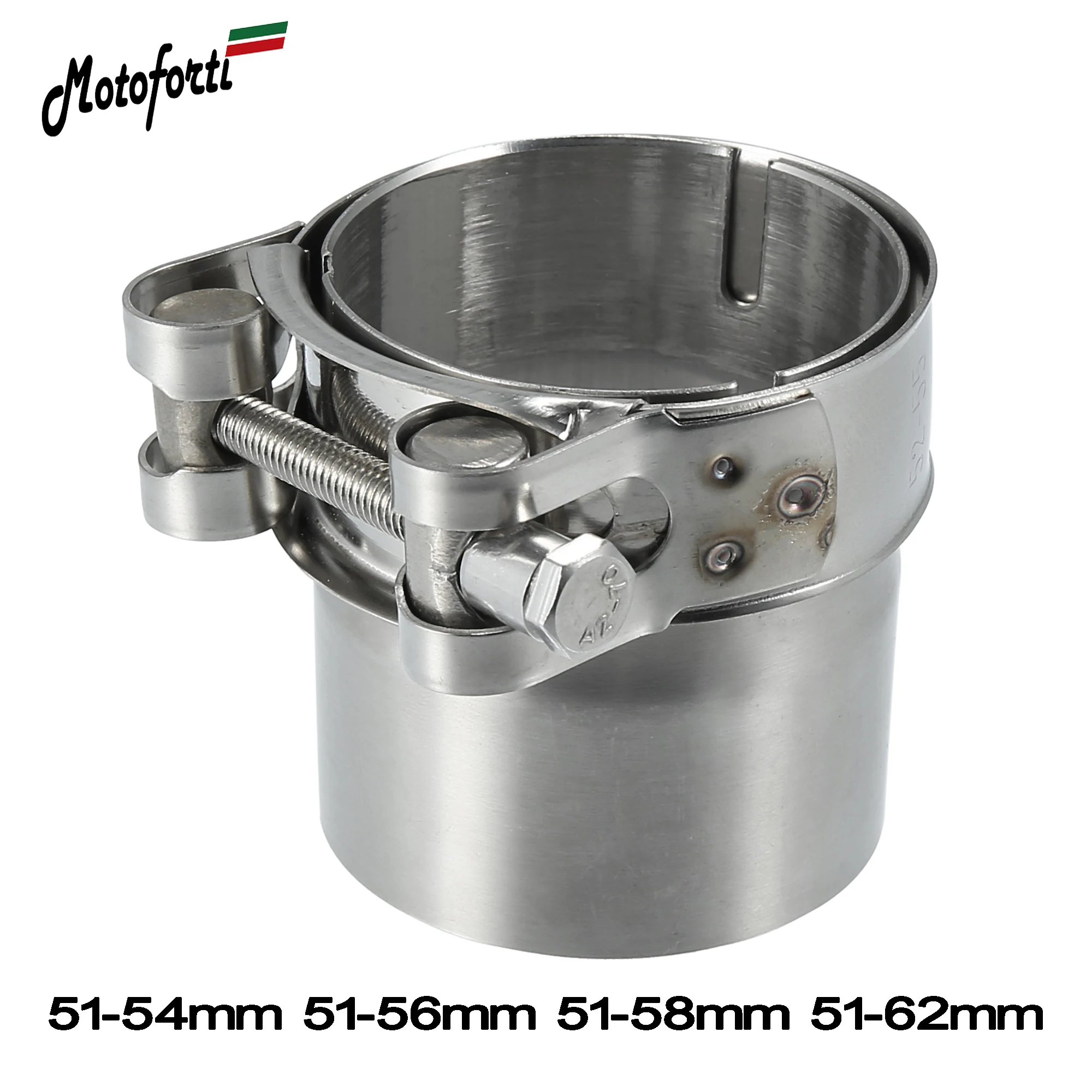 

Motoforti 51-54mm 51-56mm 51-58mm 51-62mm Motorcycle Universal Stainless Steel Exhaust Pipe Adapter Connector Reducer Muffler