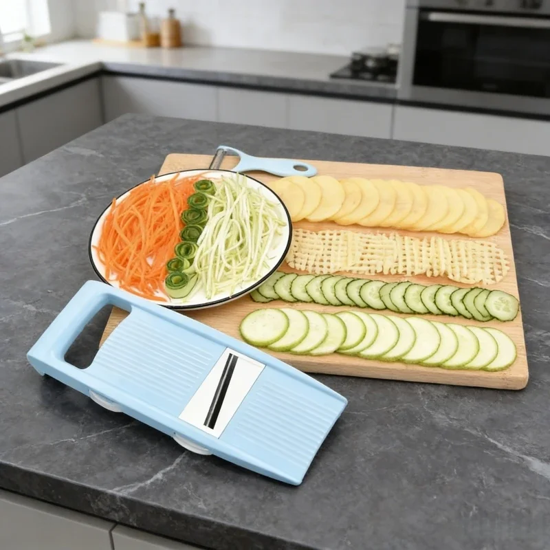 Vegetable Dicer Cutter 5 in 1 Multi-Functional Food Chopper Mandoline Slicer Onion Veggie Chopper Home Kitchen Cooking Accessory