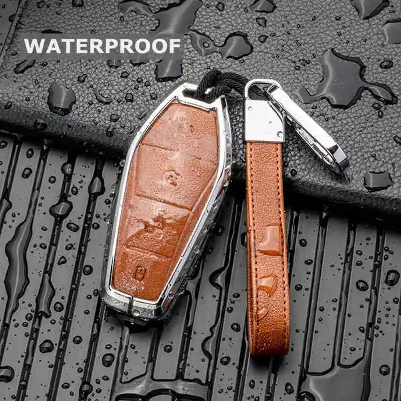 Key Case Cover for BYD Seal U Sealion 6 07 EV King Song Plus Champion Chazor Leather Metal Remote Holder Keychain Accessories