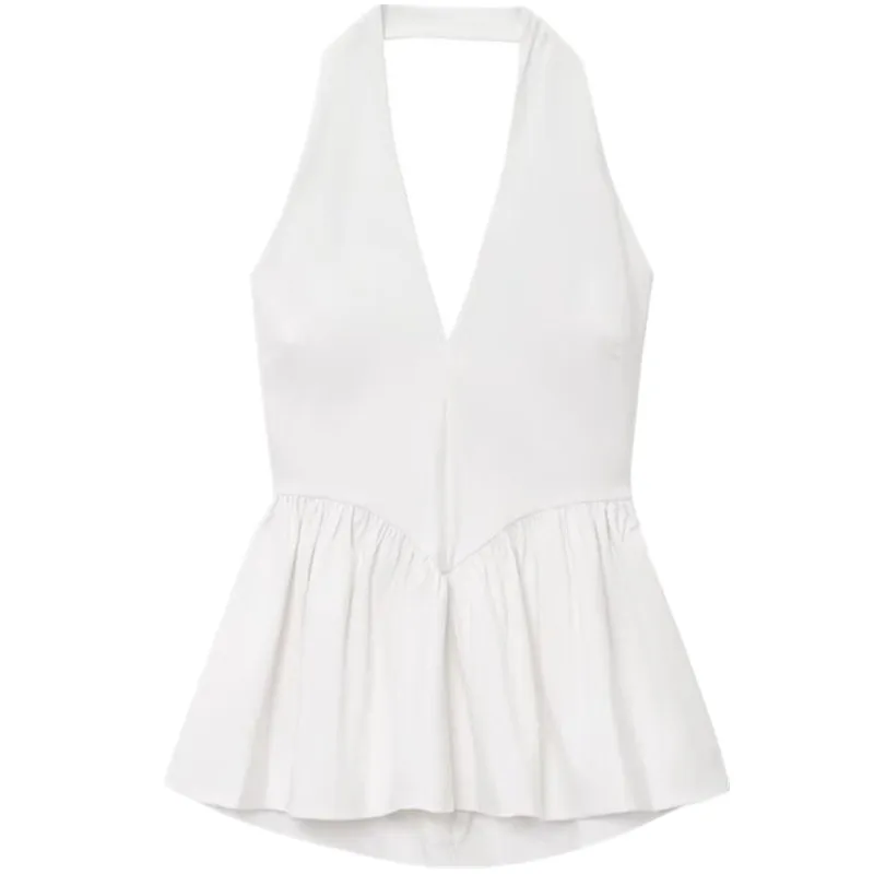 Ele Balloon Svel Ne Hanging Top Faion da donna Nuova estate 2025 Quali Versatile Sle Lunghezza regolare Altro compagno...