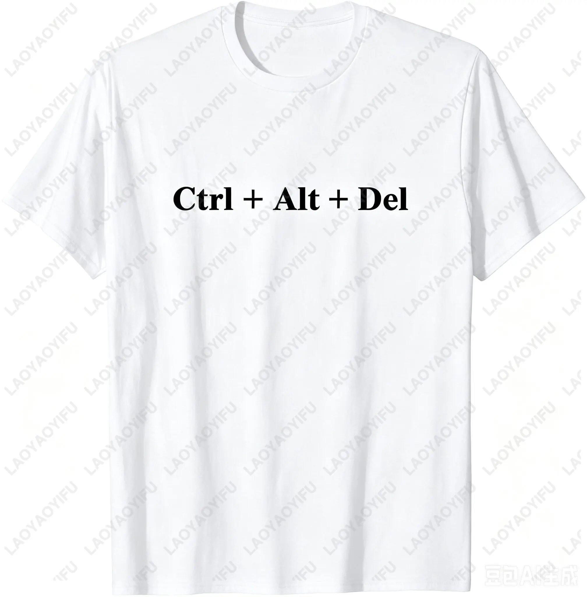 Ctrl + Alt + Del Task Manager T-Shirt IT Program Programmer Meme Tshirt Short Sleeve Casual Fashion Loose O-neck Clothing