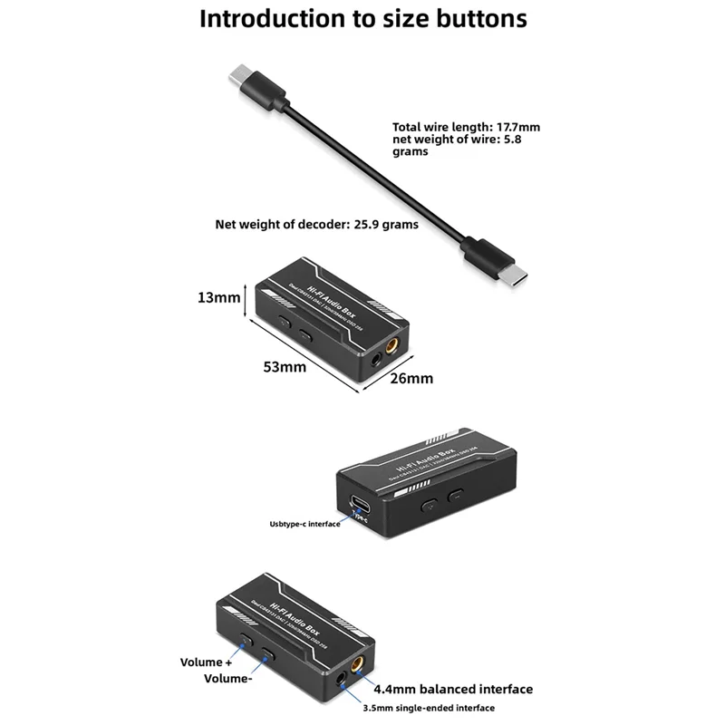 

ABUO-портативный Hi-Fi усилитель для наушников Fever, сбалансированное декодирование без потерь, маленький хвостовой усилитель для наушников, аудиодекодер