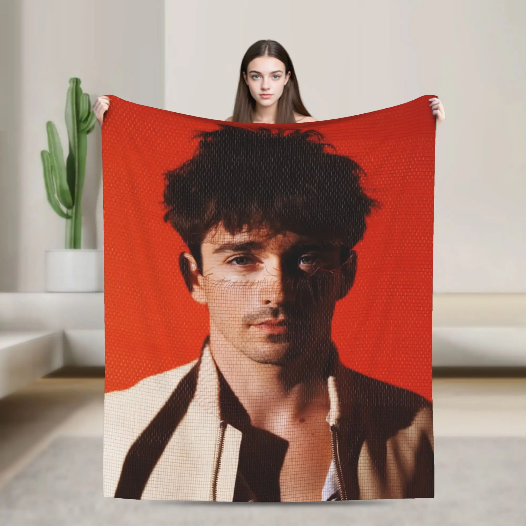 C-Charles L-Leclercs Blanket  Super Soft Funny Plush Bedding Throws For Couch Chair Picnic Flannel Bedspread Bed Cover
