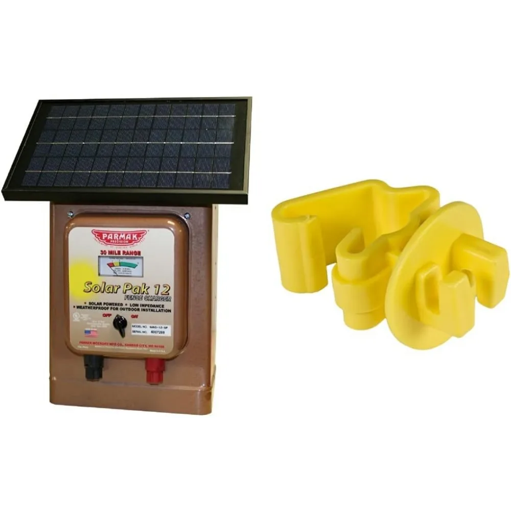 Magnum Solar-Pak 12 Low Impedance 12 Volt Battery Operated 30 Mile Range Electric Fence Charger MAG12-SP