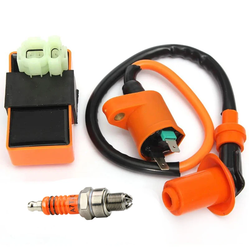 Performance Racing 6 Pins AC CDI Box Ignition Coil A7TJC Spark Plug for GY6 50 80 110 125 150cc Moped Scooter ATV Go Carts