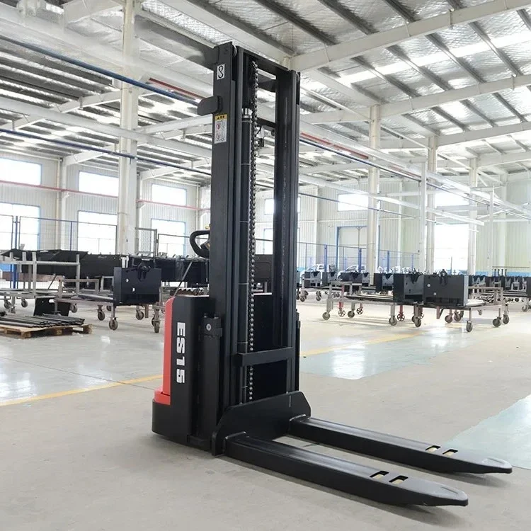 Hot Sale Counter Balance Wheels Factory Direct Sales Small Electric Forklift Pallet Stacker Standing Electric Stacker Truck