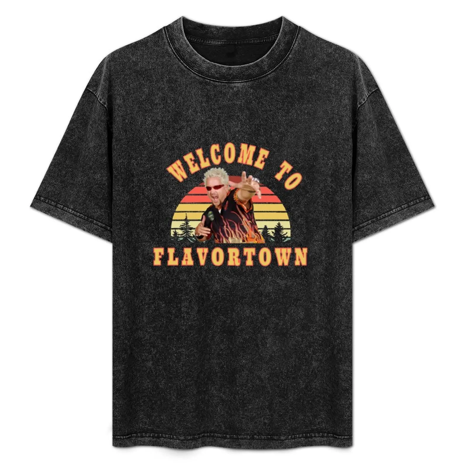 New Guy Fieri Fans Flavortown T-Shirt Breathable Gym Short Sleeve T-Shirt
