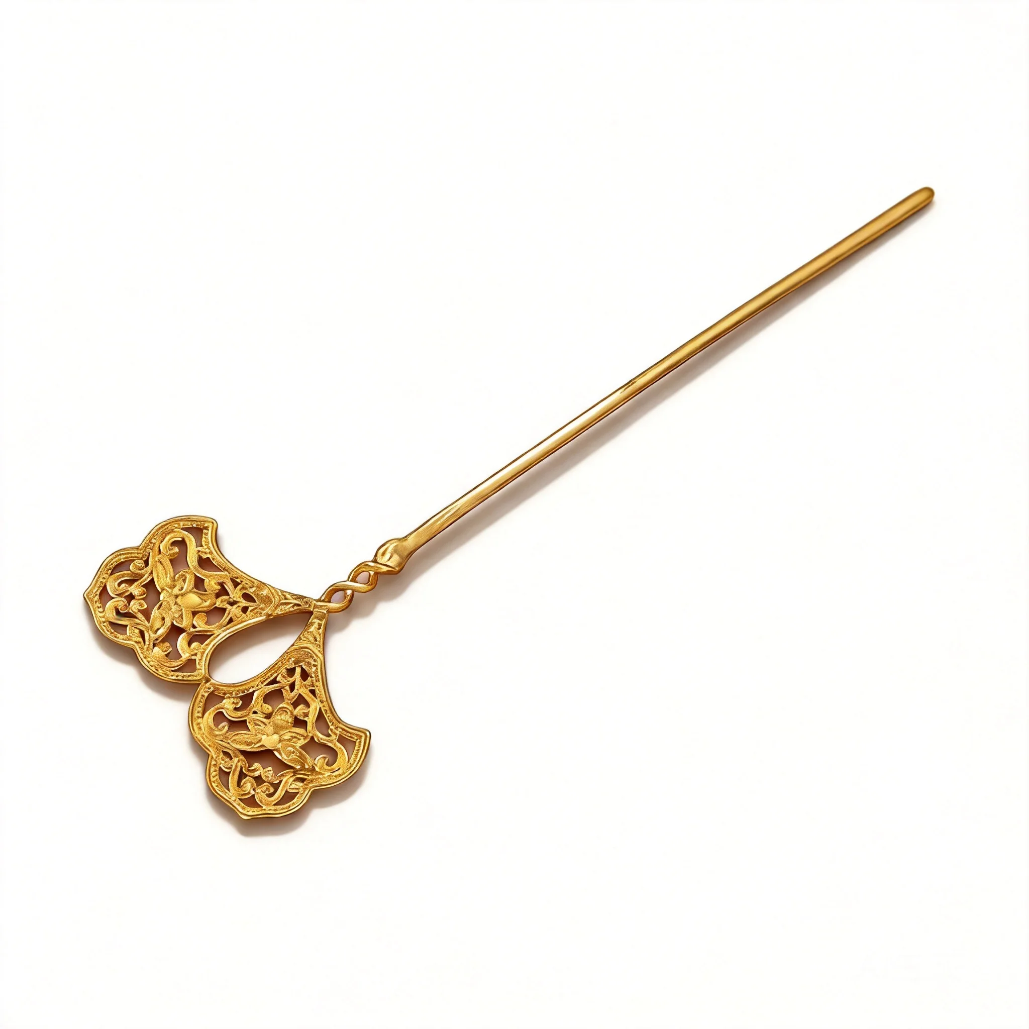 Chinese Traditional Tang Dynasty Hollow Moth Pattern U Shaped Hairpin Lucky Blessing Hair Stick For Hanfu Cosplay Party Daily