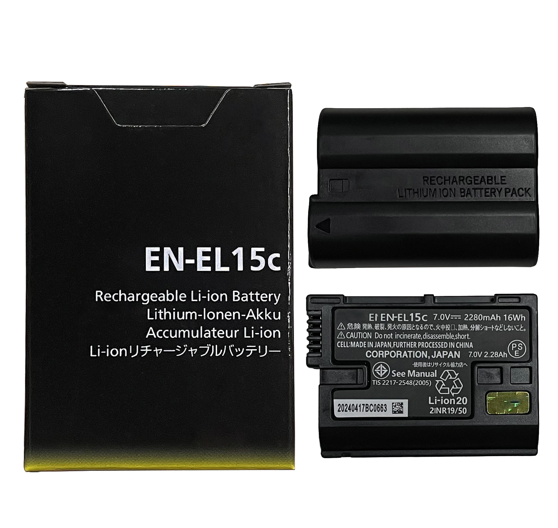 NUOVA Batteria EN-EL15C EN EL15C Per Nikon ZF Z5 Z6 Z6 II Z7 Z7II D600 D610 D600E D800 D800E D810 Macchina Fotografica