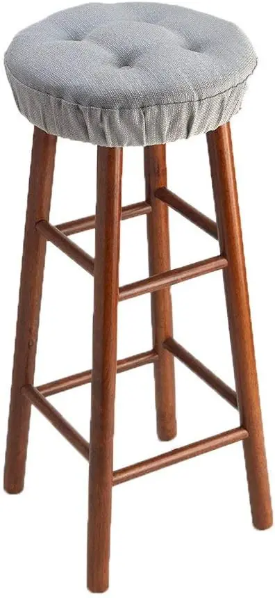 

Omega Gripper Non-Slip Tufted Round Barstool Cushion For Dining Rooms, Cafes, Bars And Restaurants, 14” Chestnut, 4 Pack