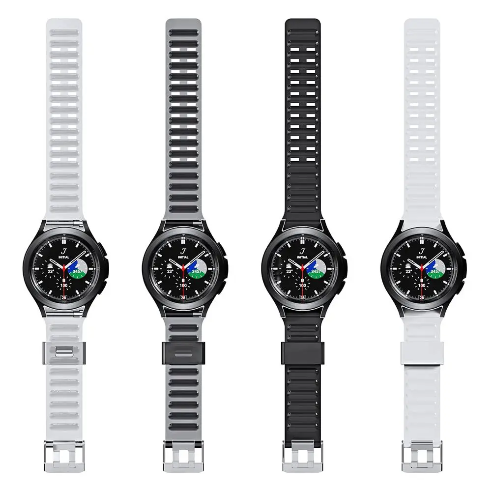 Case+strap for samsung galaxy watch 6 40mm 44mm no gaps band TPU clear protector case watch 5 pro 45mm 4 5 40 44mm strap case