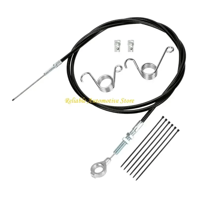 M68B Replacement Throttle Cable with Brake Return Pedal Springs Go Kart 71in Throttle Cable for 212cc 196cc 6.5hp GX160 GX200
