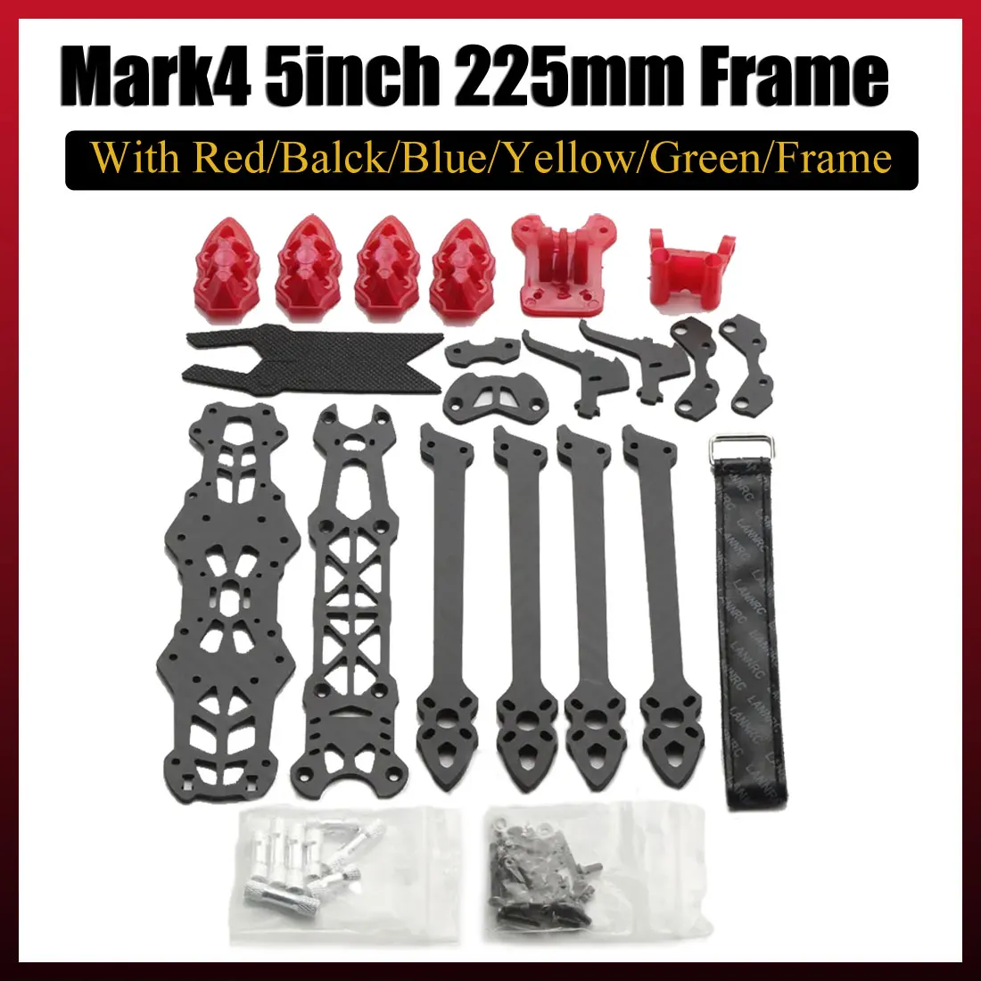 Mark4 5inch Frame 225mm Wheelbase FPV Carbon Fiber Frame 5mm Arm for RC FPV Freestyle Long Range Racing Drone Quadcopter Parts