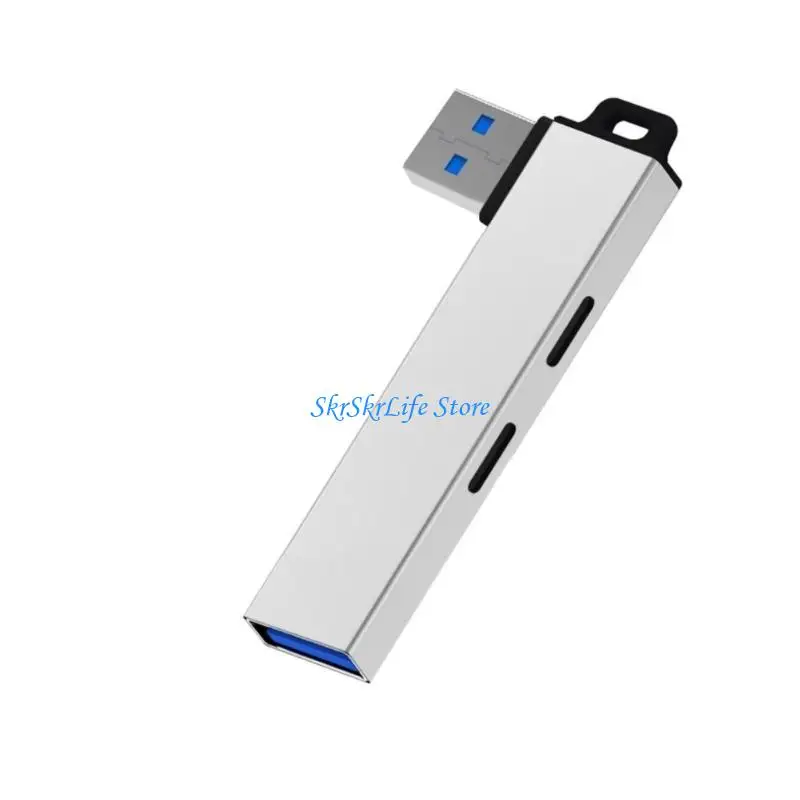 E65E Aluminum USB3.0 Hub USB3.0 Docking Stations with 2Type C and USB3.0 Port