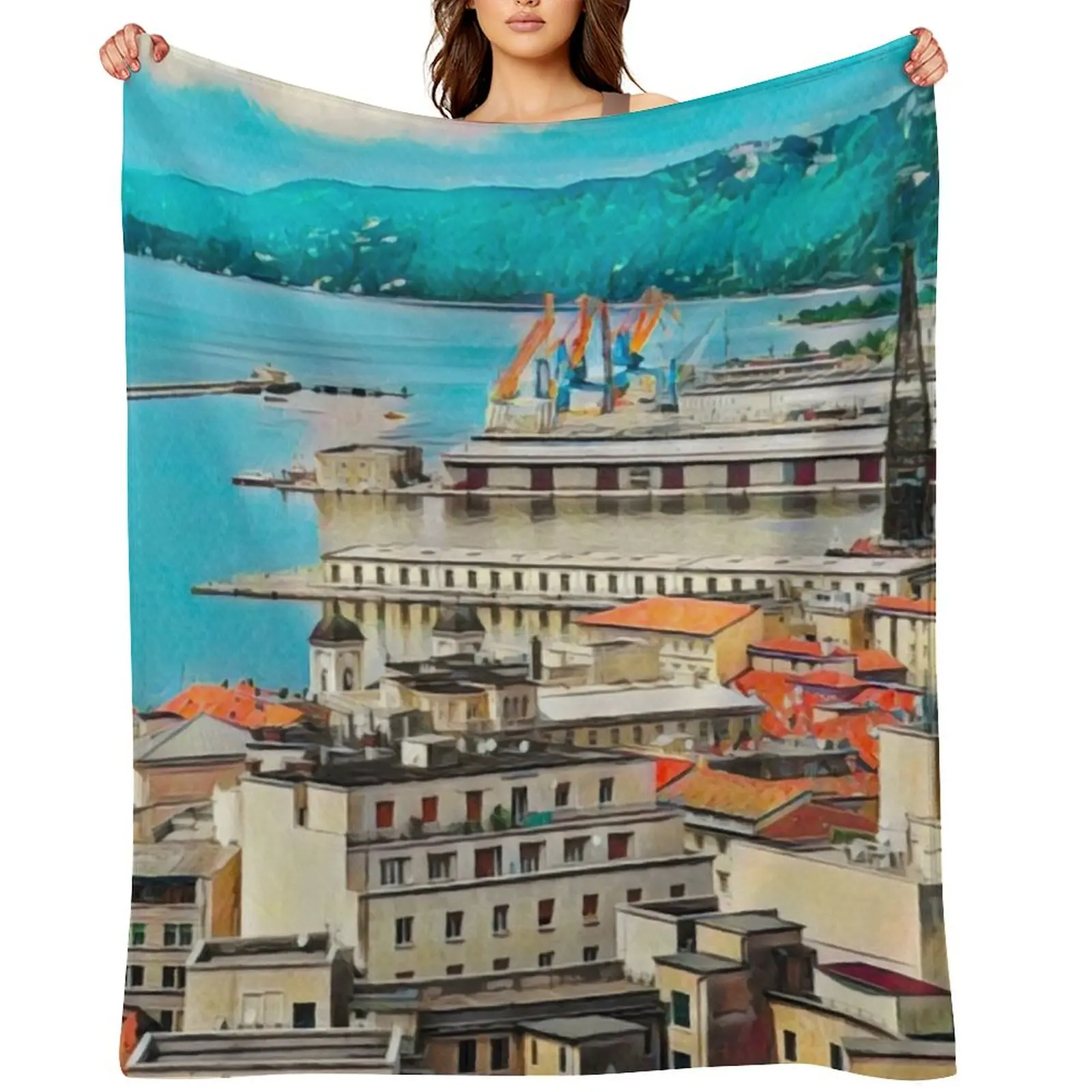 Trieste Italy Throw Blanket Beautifuls Plush Cute Kid'S Blankets
