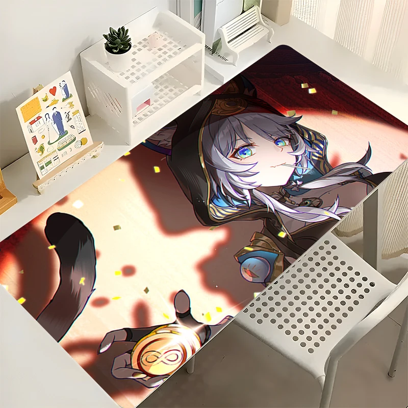 لوحة ماوس مطاطية صغيرة للكمبيوتر الشخصي لوحة مفاتيح الكمبيوتر المحمول سرعة الكمبيوتر Honkai Star Rail Cipher سطح المكتب حصيرة ملحقات الألعاب لوحة الماوس