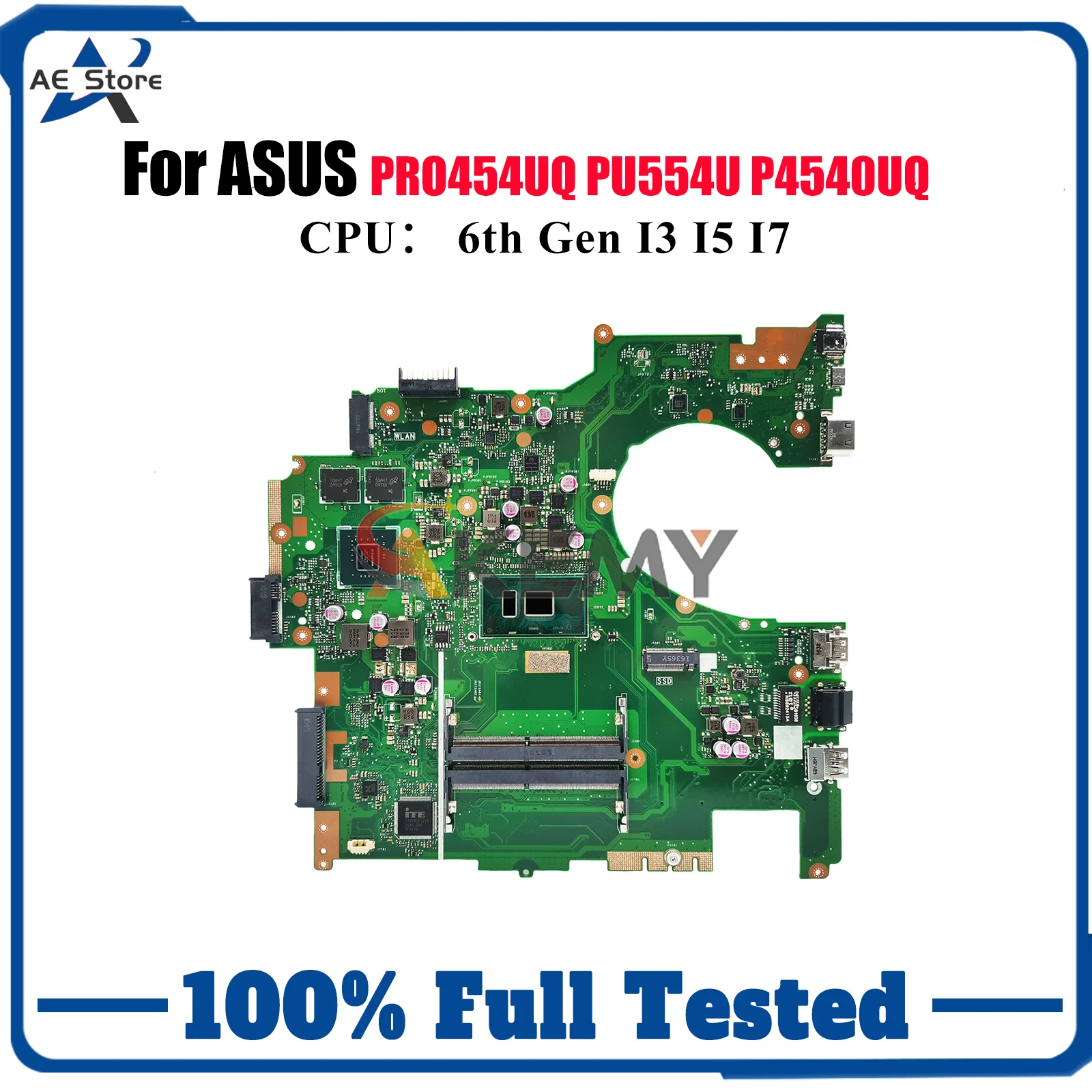 

P4540UQ Материнская плата для ноутбука ASUS ProArt P4540UQ PU554U PRO454UQ P4540U Материнская плата для ноутбука с процессором I3 I5 I7 100% tests OK stk
