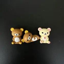 Japanese Rilakkumas Action Figures Anime Relaxed Bear Model Toys Mini Cartoon Doll Desktop Ornament Collectibles Toys Kids Gifts