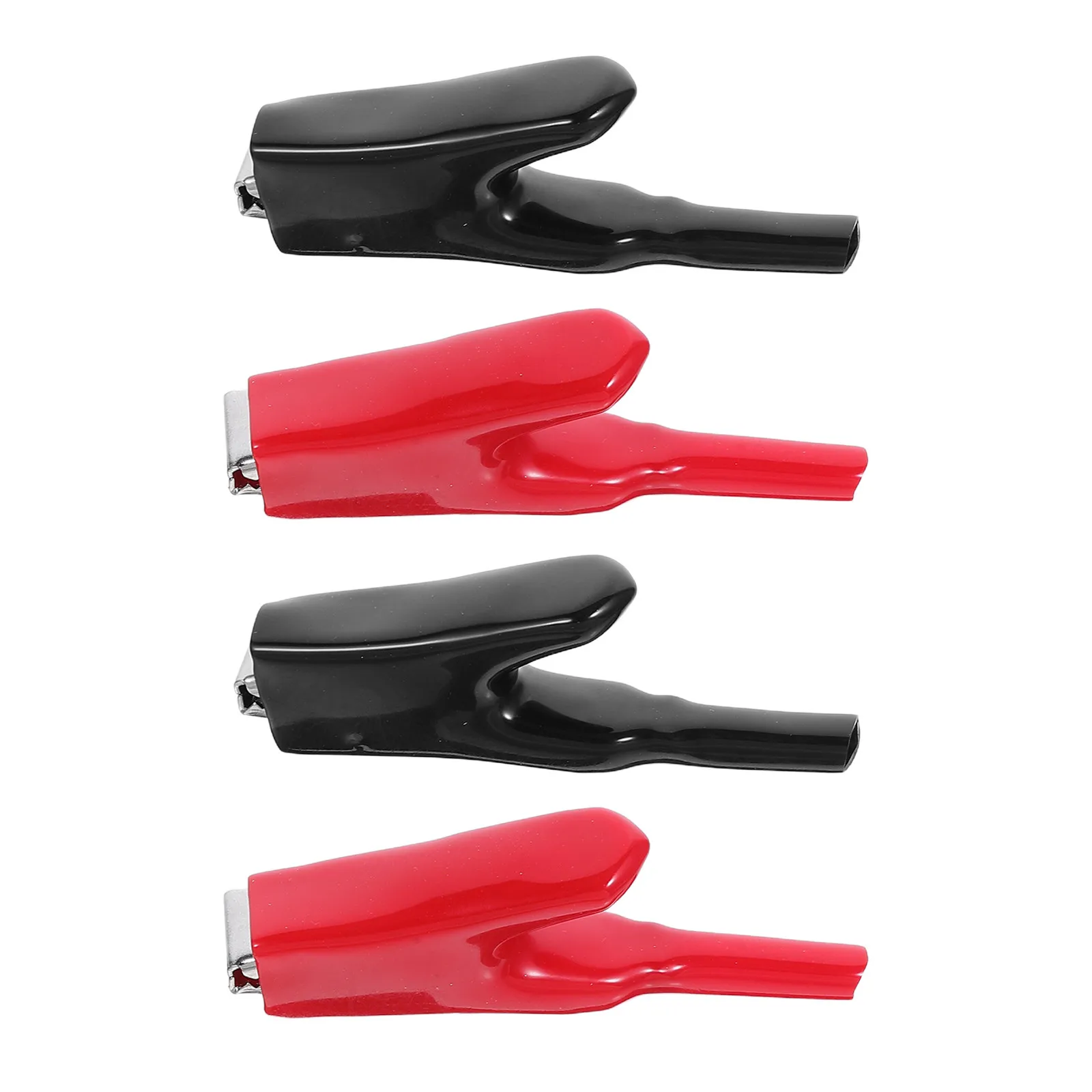 10Pcs Insulated Alligator Clips Soft Silicone Sleeve Thumb Press Design Heavy Duty Battery Test Clamps for Car Electrical Lab