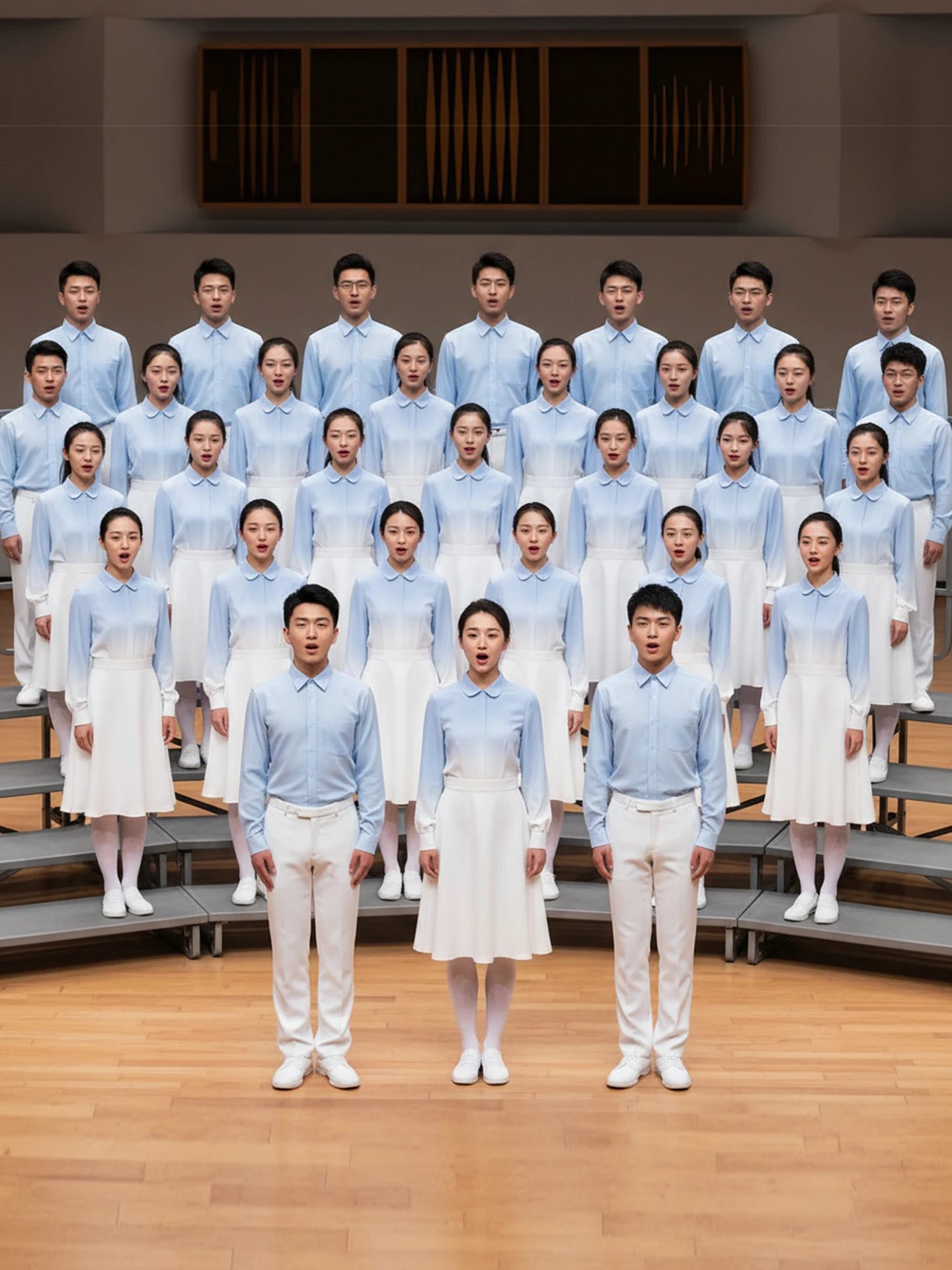 

Blue Performance Outfits Chorus Reading Adult High School Students Nationatic Red Song Cetition Ceremony Clothing