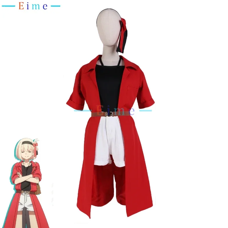 

Anime Lycoris Recoil Nishikigi Chisato Cosplay Costume Women Cute Red Dress Party Suit Halloween Carnival Uniform Custom Made