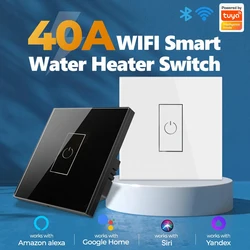 Tuya Smart WiFi 40A High Power Air Conditioner Water Heater Boiler Switch App Control Schedule Works with Alexa Google Home