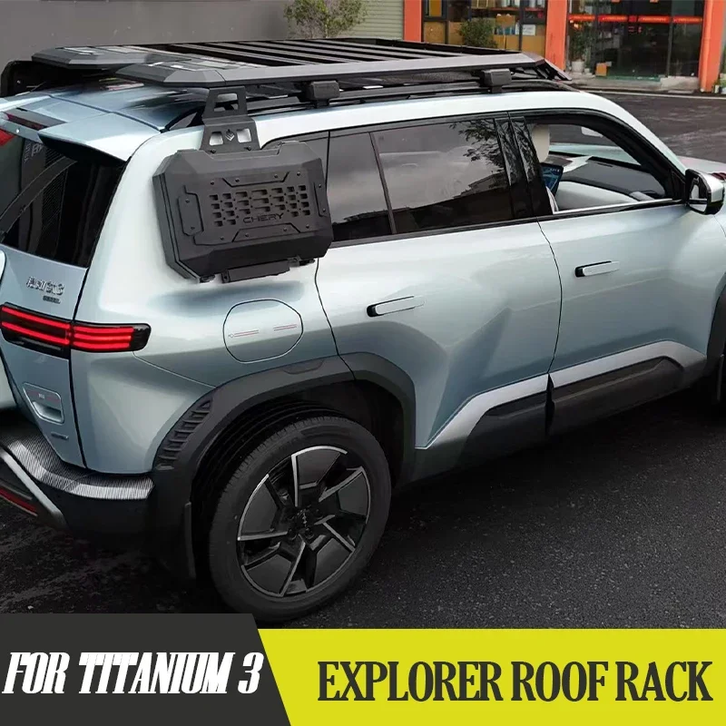 Explorer Roof Rack For BYD Leopard Titanium 3 Multipurpose Expansion Platform Side Ladder Armor Mesh Modification Accessories