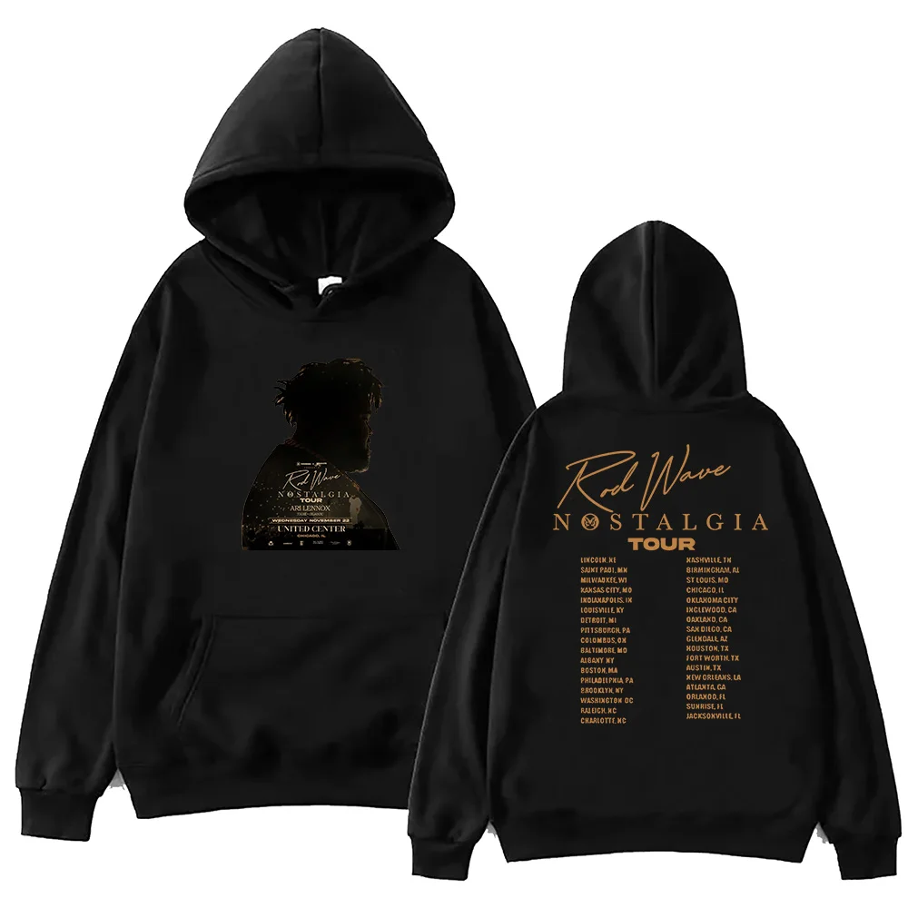 Rod Wave Nostalgia Tour Hoodie Harajuku Hip Hop Pullover Tops Sweatshirt Fans Gift Tops