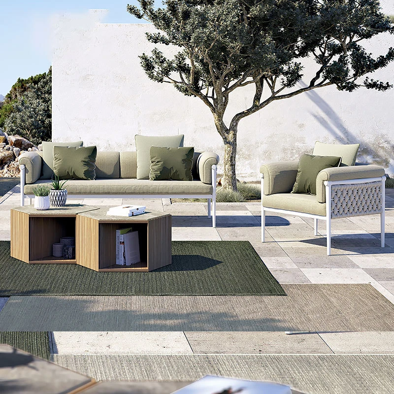 Outdoor Sofa Customized Outdoor Courtyard, Hotel Furniture, Model House Garden Chair, Rattan Sofa