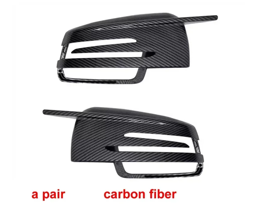 For Benz C E S Class W204 W212 W221 2009-2013 Replace Reversing Mirror Shell Rearview Mirrors Rear Cover  Carbon Fiber 1 Pair