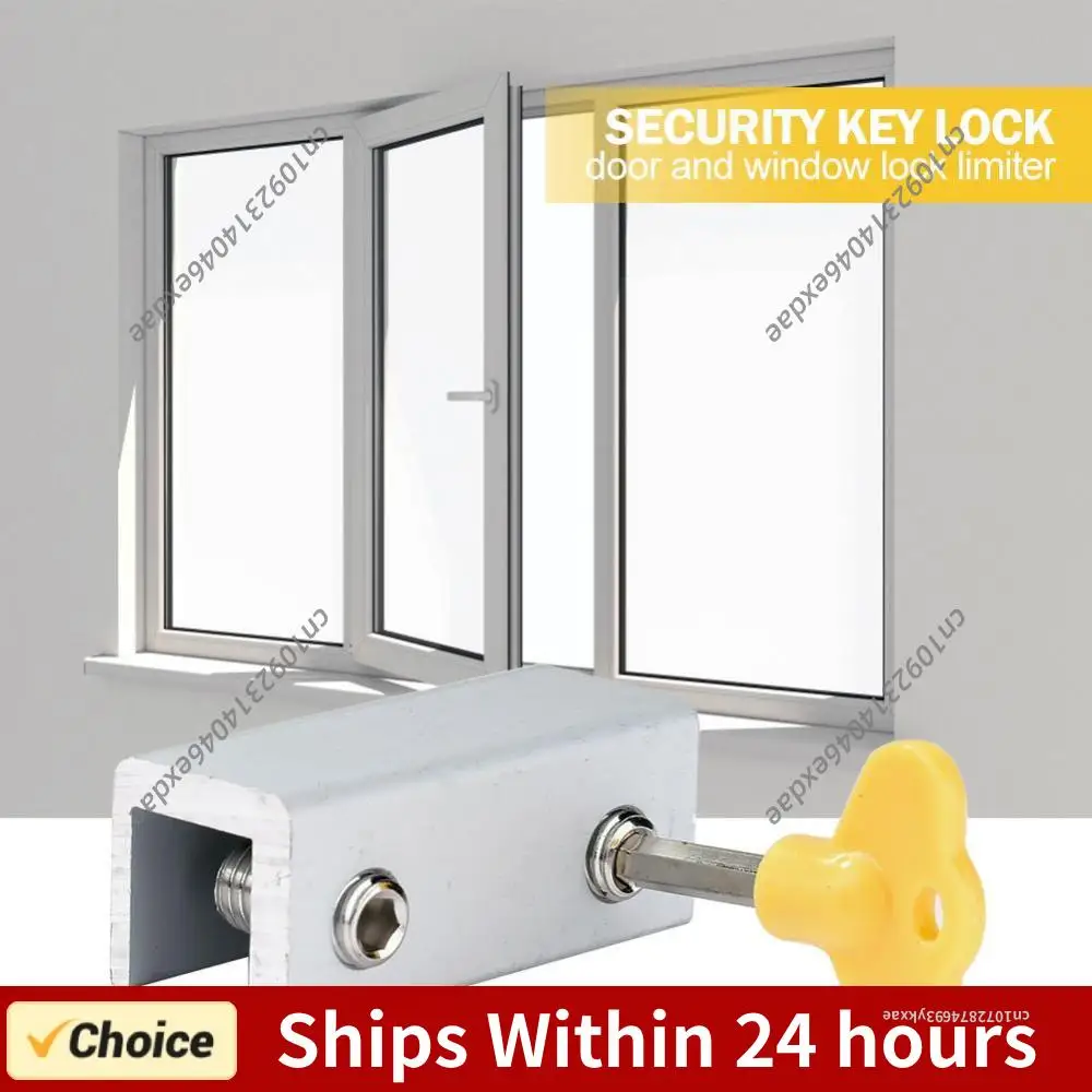 5/10CPS Window Locks Adjustable Sliding Door Lock With Key Window Stopper Security Safety Locks For Kids Pets Home Anti-theft