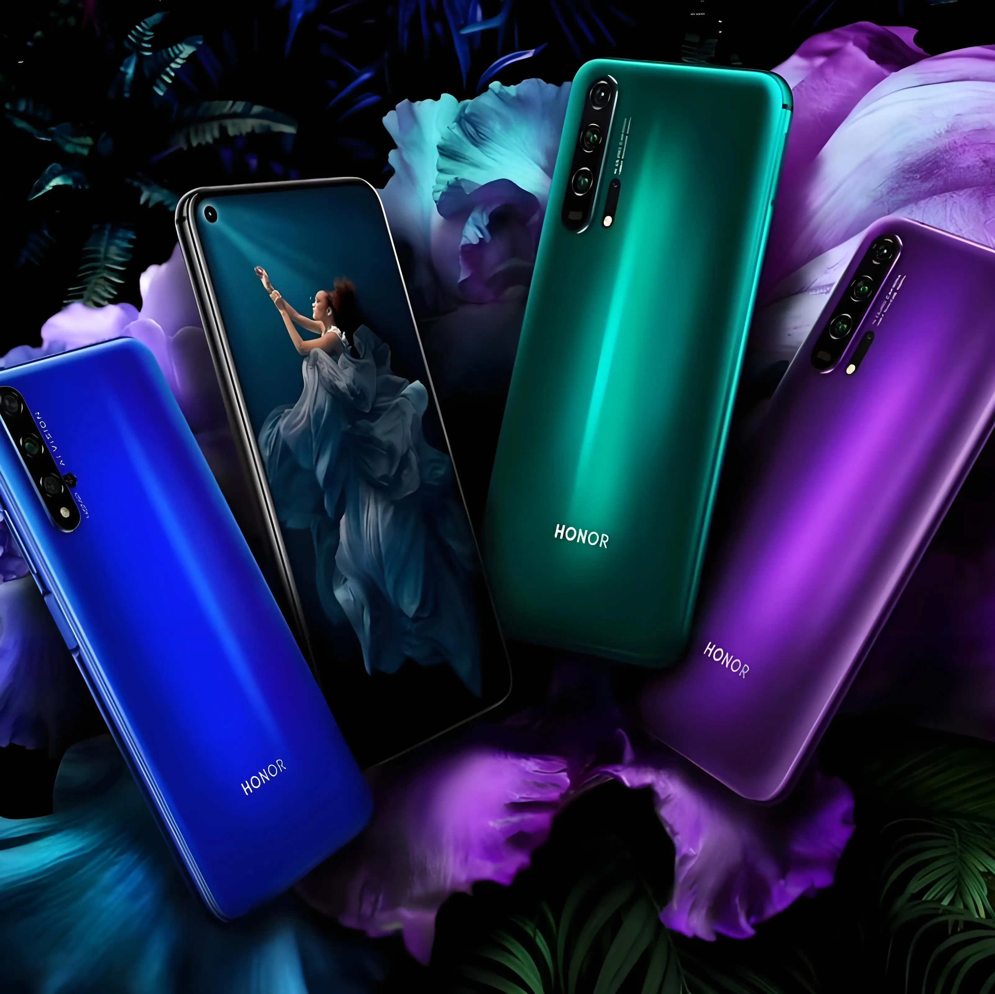 HUAWEI-HONOR 20 Pro,Smartphone,6.26 inch,8+256GB ROM,Mobile phones,Android,Google Play Store,Dual SIM,48MP,4G,Cellphones Global